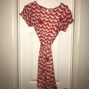 Hatley Orange and White T-shirt Dress